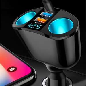 Danhjin Chargeurs usb charge rapide voiture allumeur une remorque deux chargeurs de voiture numérique voiture multi-fonction Chargeur