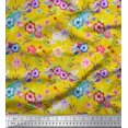 thumbnail image 1 of Soimoi Poly Georgette Fabric Leaves, & Rose Floral Fabric Prints by Yard 52 Inch Wide, 1 of 3