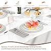 thumbnail image 3 of Rectangular Dining Table for 6-8 People, 78.7” Long Kitchen Table with Irregular Curved Edge, 15mm MDF Desktop & Metal Frame, Waterproof Scratch-Resistant Dining Room Table for Home Office,White, 3 of 7