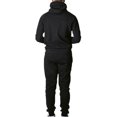 thumbnail image 3 of LUXUR Mens Hoodies Sweatsuit Hooded Sweatshirts+Pant Outfits Zipper Jogger Sets Regular Fit Tracksuit Set Two Pieces Black XL, 3 of 3