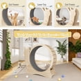 thumbnail image 4 of Homall Roue d'Exercice pour Chat, Grande Roue de Course d'Exercice pour Chat de 48 Pouces avec Mécanisme de Verrouillage/roue Silencieuse/piste Tapis, Tapis Roulant pour Chats d'Intérieur, Bois Naturel, 4 of 7