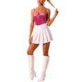 thumbnail image 2 of INSPIRE CHIC Women's Velvet Ruched Front Party Clubwear Tank Top M Hot Pink, 2 of 6
