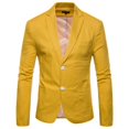 thumbnail image 1 of BOBOGOJP Blazer Jacket for Men Solid Color Comfy Casual Single Breasted Suit (Yellow,4XL), 1 of 3