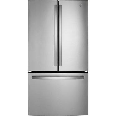 GE® Energy Star® Réfrigérateur à Portes Françaises de 27,0 Pi3 en Acier Inoxydable Résistant aux Traces de Doigts - GNE27JYMFS