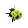 thumbnail image 1 of Xingzhi Artificial Flowers Bouquet Fake Hydrangea Heads Realistic Roses Party Home Decorative Table Wedding Display Decoration Green, 1 of 6