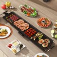 thumbnail image 2 of Patiojoy 35" Extra Large Electric Griddle Portable Teppanyaki Grill with 4-Level Thermostat Control & Removable Drip Tray, 2 of 10