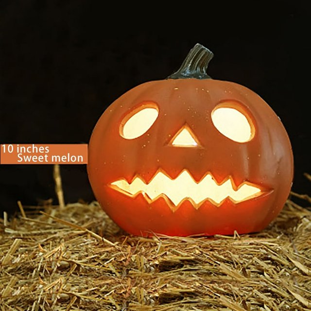 Fall Thanksgiving Day Pumpkins Decor LED Pumpkin Lantern Scene layout Home Decoration Jack-O-Lantern B