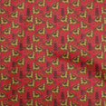 thumbnail image 1 of oneOone Polyester Spandex Red Fabric Kalamkari Sewing Craft Projects Fabric Prints By Yard 56 Inch Wide, 1 of 5