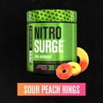 thumbnail image 2 of NITROSURGE Pre Workout Supplement - Endless Energy, Instant Strength Gains, Clear Focus, Intense Pumps - Nitric Oxide Booster & Preworkout Powder with Beta Alanine - 30 Servings, Sour Peach Rings, 2 of 9