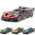 thumbnail image 2 of 1:32 Bugatti Bolide Alloy Car Model Diecast Sports Car With Sound Light For Collection Kids Gifts, 2 of 9