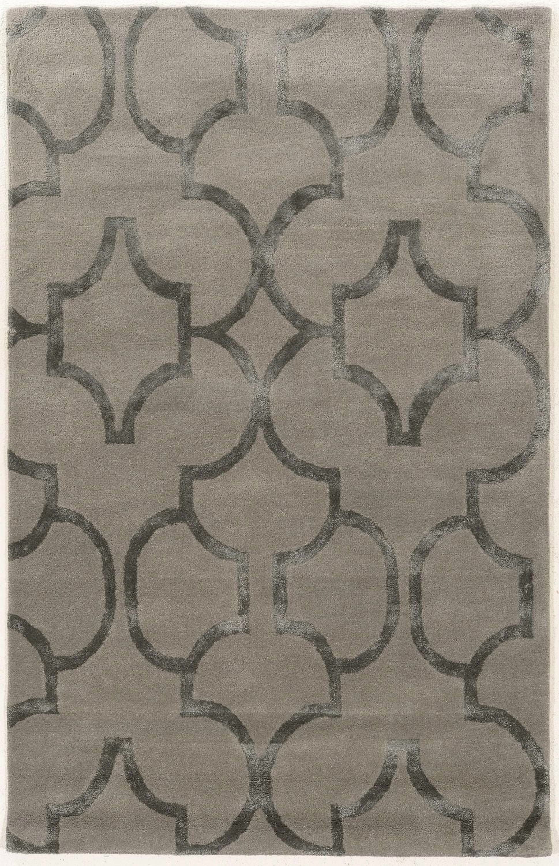 Tapis en Laine Aspire Géo ardoise de 8 pi x 11 pi