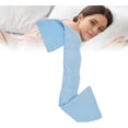 thumbnail image 1 of Weighted Sleep Mask–Weighted Eye Mask Designed for Deep Sleep and Eye Fatigue Relief, Offers Light-Blocking Comfort with Soft,This Double-Sided Fabric. Suitable for Napping and Overnight.,Blue, 1 of 4