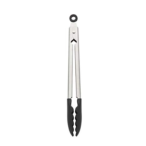 KitchenAid Pinces en Acier Inoxydable à Embout en Silicone, 10,26 Po, Noir