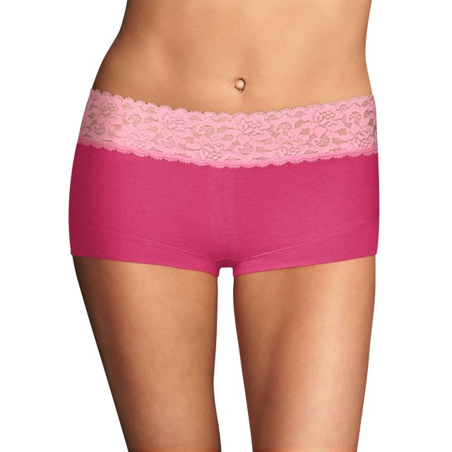 Maidenform Shorty en Coton pour Femmes avec Dentelle - Article à Succès, 8
