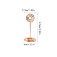 thumbnail image 2 of Baohd 10 Pieces Table Number Stand Round Shape Metal Convenient Card Holder Centerpieces Paper Clamp Wedding Decoration Tabletop Decor Round rose gold, 2 of 5