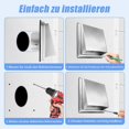thumbnail image 3 of Grille de Ventilation en Acier Inoxydable, Grille Étanche avec Moustiquaire pour Séchoirs à Linge, Hottes de Cuisinière, Systèmes de Ventilation et Conduits d'Évacuation, 3 of 5