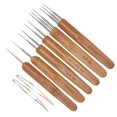 thumbnail image 2 of Bamboo Shank Crochet, Mutifuctioanl Durable Convinient 2 Hook Crochet  For Men For Weaving Process For Women For Dirty Braid Knitting, 2 of 8
