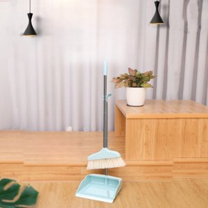 EGNMCR Sweeper Et Ensemble de Dustpan Combinaison Accueil Cheveux doux Non Stick Cheveux Balai et poussoir