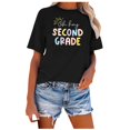thumbnail image 4 of TSADFHJI Hauts pour Femmes Manches Longues Grande Taille T-Shirt Décontracté Mode Imprimé Col Rond Manches Courtes TG Noir, 4 of 4