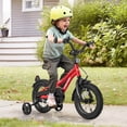 thumbnail image 2 of Costway Vélo pour Enfants de 12 Pouces pour Garçons et Filles de 3 à 4 Ans avec Siège Ajustable, Frein à Main, Réflecteurs, Rouge, 2 of 10