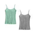 thumbnail image 3 of Timegard Camisoles 2 Pcs pour Femmes avec Soutien-Gorge Intégré Grande Taille Col Rond Respirantes Confortables Extensibles, 3 of 3