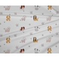 thumbnail image 4 of oneOone Polyester Lycra Fabric Grass & Puppies Dog Printed Craft Fabric BTY 56 Inch Wide, 4 of 4