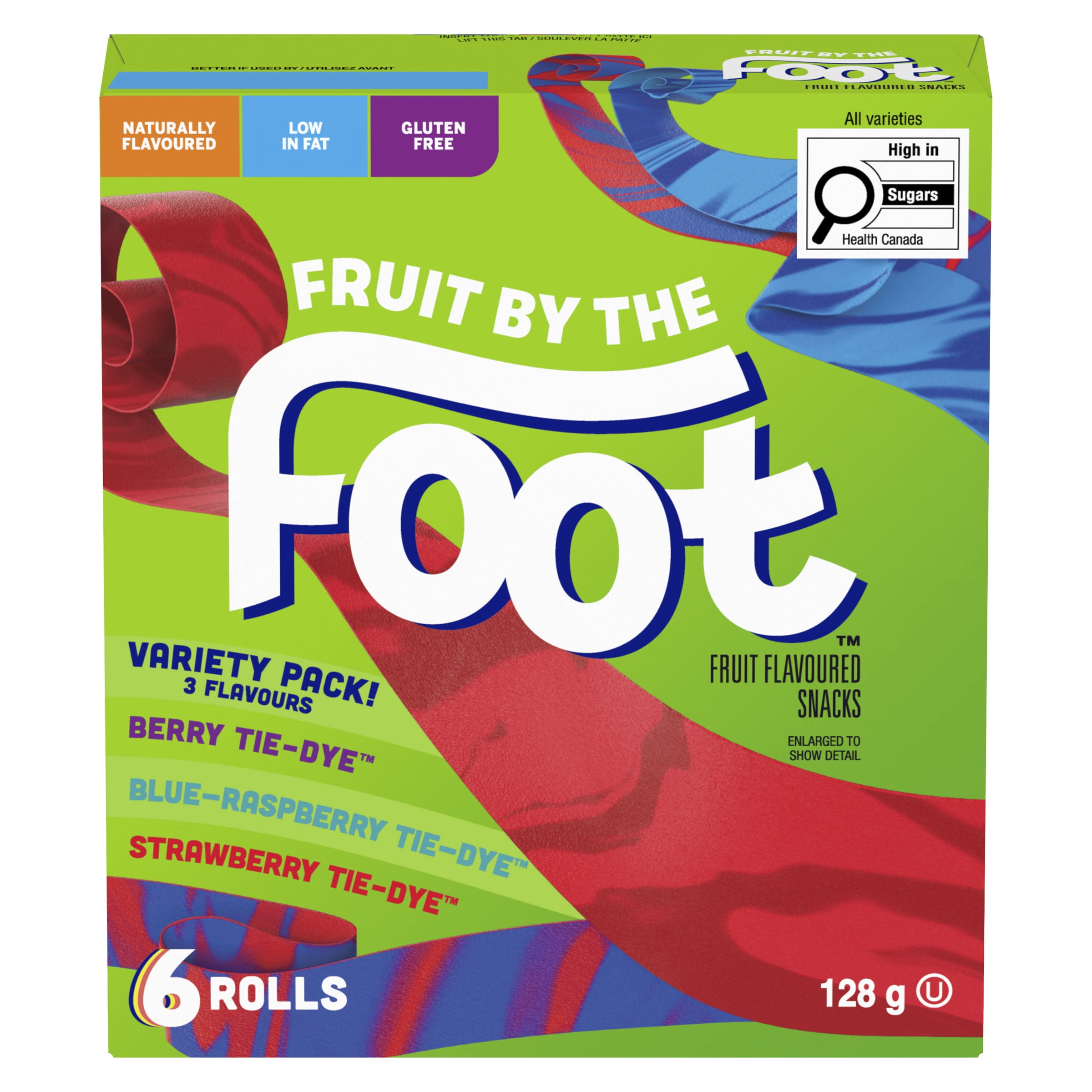 Fruit by the Foot Fruit Flavoured Snacks, Variety Pack, Gluten Free, Kids Snacks, 6 rolls