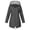 Grey, variant on Pisexur Women's Plus Size Winter Raincoats Waterproof Rain Jacket Lightweight Active Outdoor Hooded Trench Coats Zip Up Windbreaker