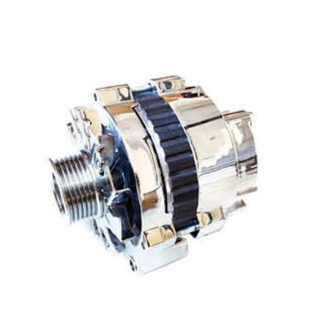130A Left Mount Serpentine High Output Alternator for Chevy GM, Chrome