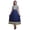 Indigo Blue1, variant on Bimba Light Pink Anarkali Dress Mandarin Collar Sleeveless Kurtis for Women Print Maxi Dress XXX-Large