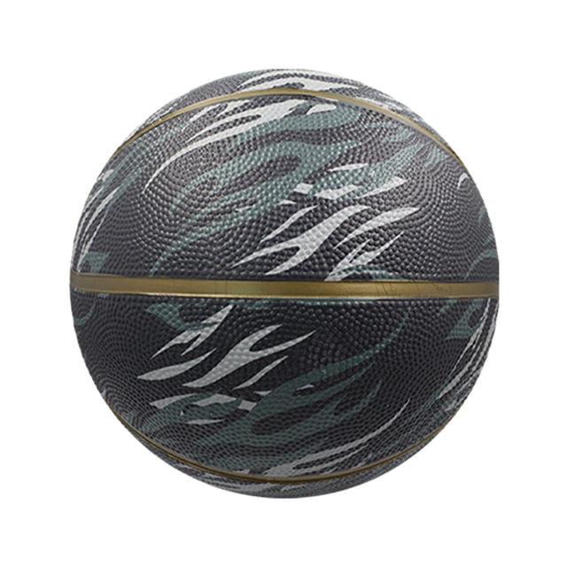 Maoww Exquisite Craft Basketball For Kids Training Impact-resistant And Elastic Waterproof PU Training Basketball Durability Black- size 7 1Set