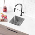 thumbnail image 2 of Stylish Undermount 15" Stainless Steel Single Bowl Kitchen Sink with Grid & Strainer S-317G, 2 of 11