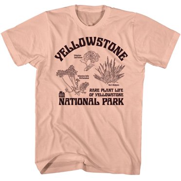National Parks Rare Plants Yellowstone Peach Adult T-Shirt 2Xl