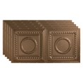 thumbnail image 1 of Fasade Rosette Vinyl 2ft x 4ft Glue Up Ceiling Panel Argent Bronze 5 Pack, 1 of 5