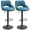 Blue, variant on HOMCOM Bar Stools Set of 2 Swivel Adjustable Counter Height Barstools