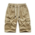thumbnail image 1 of Plus Size Summer Pants Mens Summer Outdoors Casual Overalls Plus Size Have Pockets Drawstring Sport Shorts Pants Plus Size Overall Shorts, 1 of 6