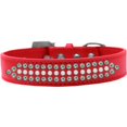 thumbnail image 1 of Ritz Pearl And Ab Crystal Dog Collar Red Size 18, 1 of 1