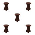thumbnail image 3 of ZheElen Easy Care Stretch Round Tablecloth Versatile And Environmentally Friendly light brown 5Set, 3 of 6