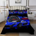 thumbnail image 1 of Erosebridal Racing Car Coverlet Set King,Geometric Honeycomb Bedding Set,Extreme Sports Decor,Ultra Soft,3 Pieces, 1 of 5