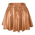 thumbnail image 1 of B91xZ Jupe Longue Plissée Taille Haute Asymétrique Fluide pour Femmes, Café L, 1 of 3