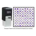 thumbnail image 4 of Printtoo Personalized Transport Theme Icons Rubber Stamp Self Inking Stamper 24 mm-Violet, 4 of 7