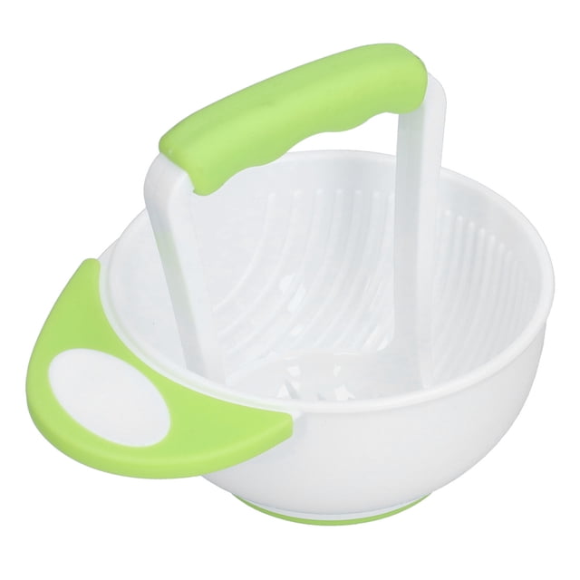 Ccdes Baby Food Masher Bowl Set Non Slip Long Bowl Handle Fruit Vegetable Puree Mash Bowl With Grinding Rod,Hand Mash Bowl,Baby Food Mash Bowl