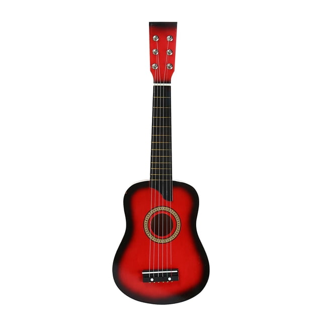 Mini 25'' Kids Basswood Acoustic Guitar Musical Instrument Toy Xmas Red