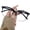 Black White, variant on YAOBAMM Anti-blue Light Glasses Unisex Blue Light Blocking Glasses Retro Large Oval Frame Clear View Strong Hinge Brim Eye Protection Bluelight