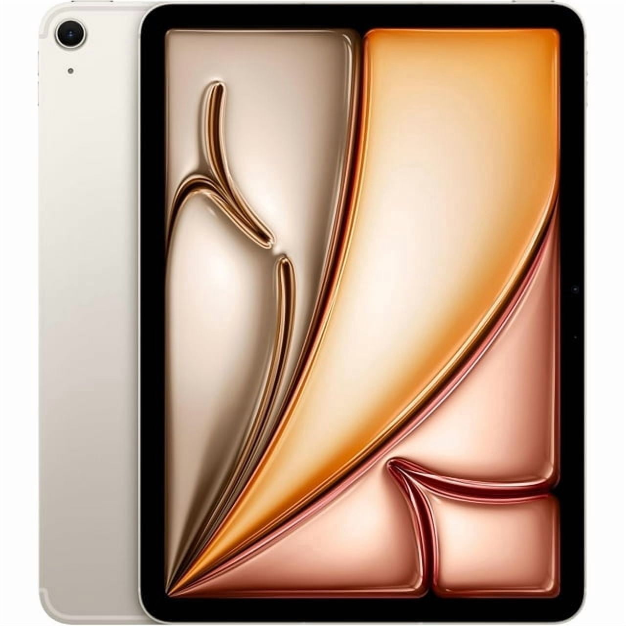 Restored Apple iPad Air 11 inch M2 256GB WiFi + Cellular Tablet Liquid Retina Display Touch ID Starlight - Refurbished Fair