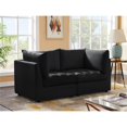 thumbnail image 4 of Meridian Furniture Jacob Sofa Modulaire en Velours Noir, 4 of 10