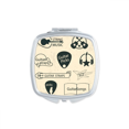 thumbnail image 1 of Headset Guitar Music Instrument Pattern Square Mirror Portable Compact Pocket Makeup Double Sided Glass, 1 of 3