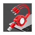 thumbnail image 5 of Mini 3 in 1 Telescopic Braided Charge Cable for iPhone Type-C Android Micro USB-Grey, 5 of 5