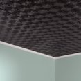 thumbnail image 2 of Fasade Cyclone Vinyl 2ft x 2ft Glue Up Ceiling Panel Smoked Pewter 5 Pack, 2 of 5