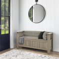 thumbnail image 2 of Simpli Home Acadian Wood 48" Transitional Entryway Bench in Gray, 2 of 8